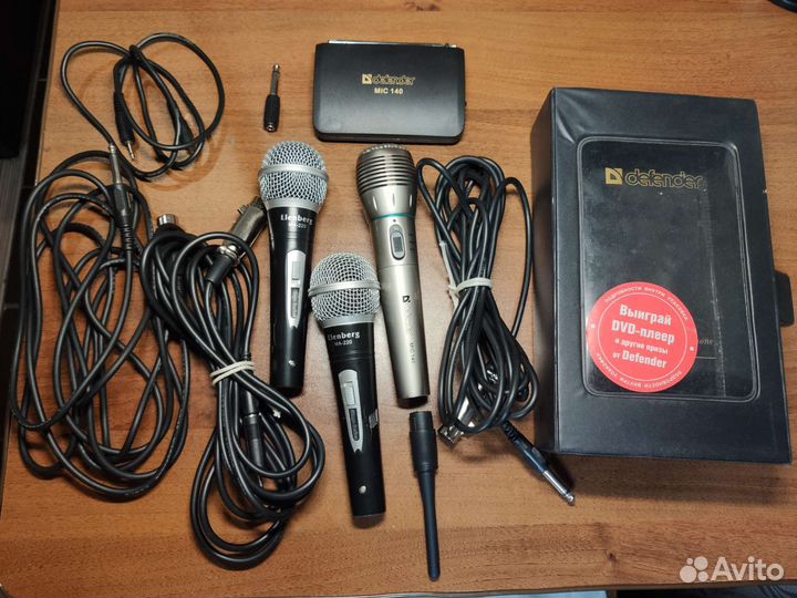 Микрофоны Defender mic140 и Elenberg MA-220