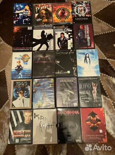 Коллекция двд дисков. Музыка. Шоу. Лицензия