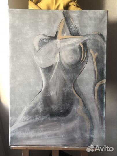 Абстрактная интерьерная картина ручная работа