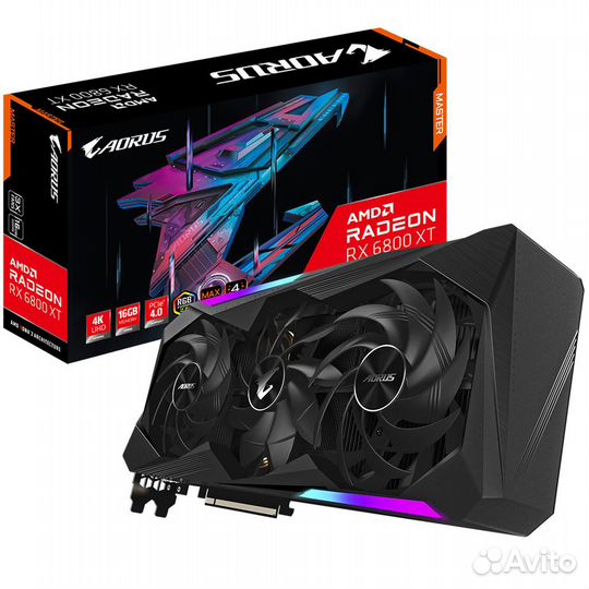 Видеокарты RX 6800XT gigabyte aorus ростест новые