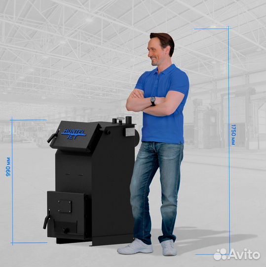 Твердотопливный котёл Huntel JET 16