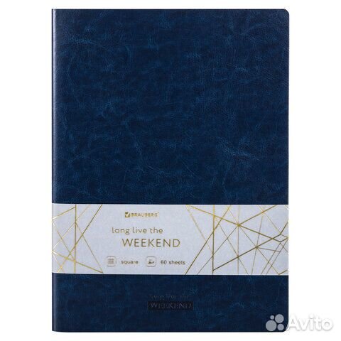 Тетрадь 60 л. в клетку обложка гладкий кожзам, сши