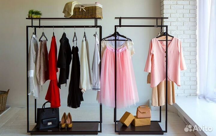 Рейл для одежды лофт