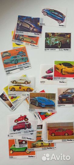 Вкладыши от жвачки turbo турбо