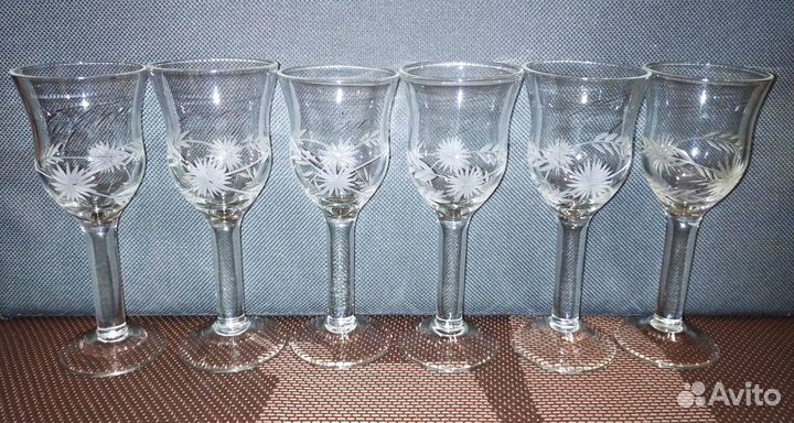 Хрустальные рюмки на ножке СССР