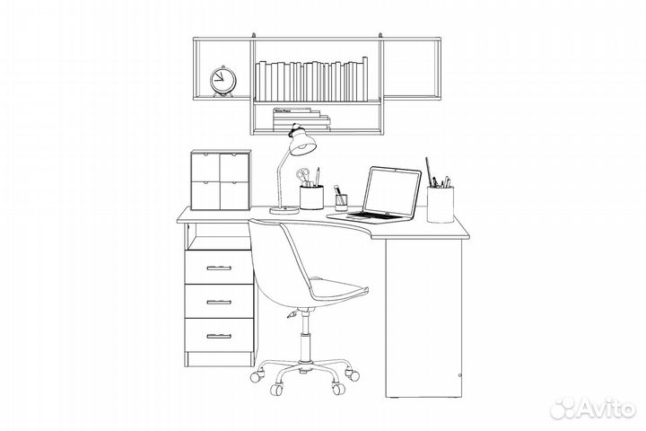 Стол угловой Нэко 140-120 левый