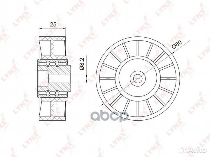 Ролик натяжной/направляющий приводного ремня PB