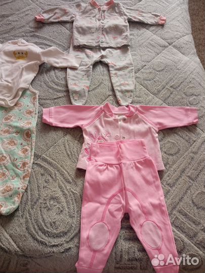 Платье боди для девочки шапочки с 0 до 68 размера