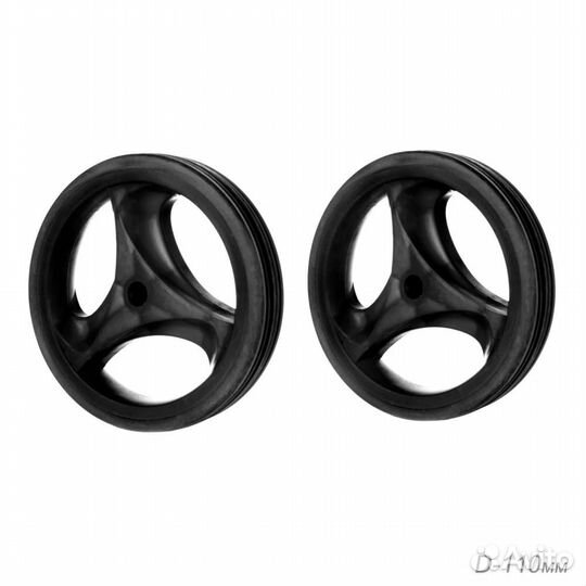 Комплект колес без кронштейна, Черный для детского