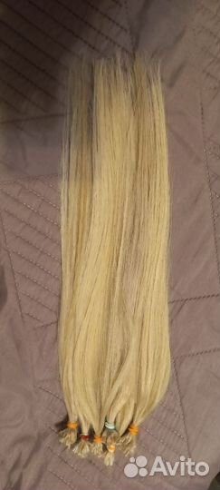Волосы для наращивания 40см блонд