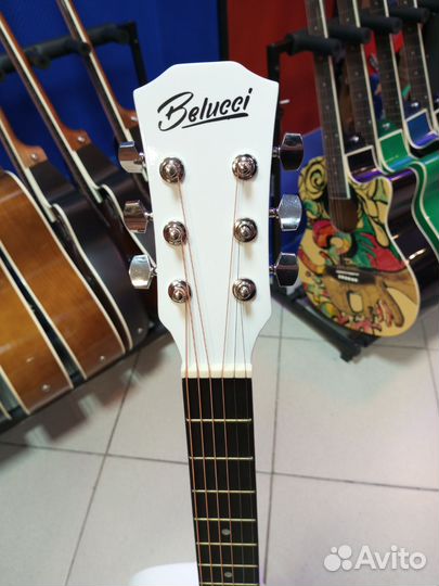 Гитара акустическая Belucci 3810 wh с чехлом