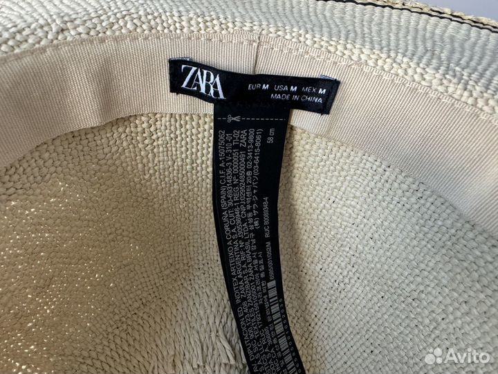 Соломенная шляпа женская zara size m