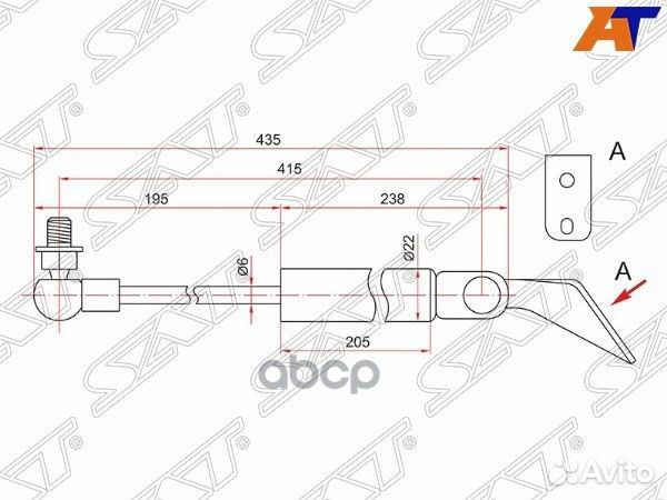 Амортизатор крышки багажника nissan tiida C11