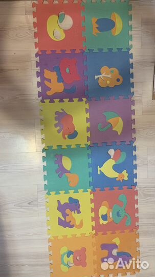 Развивающий коврик пазл, 2 коврика разных