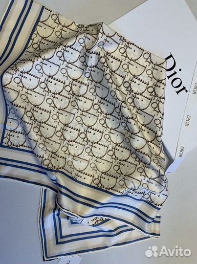 Платок Dior 90*90 cm ручной подгиб