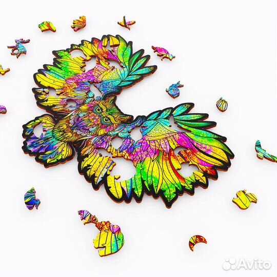 Деревянный пазл Сова