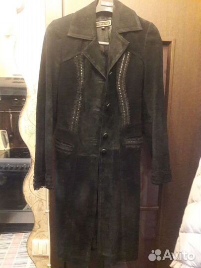 Плащ замшевый