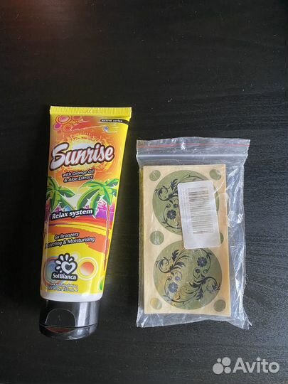 Крем для загара в солярии + стикини