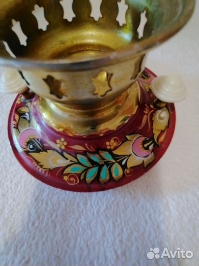 Самовар электрический расписной с подносом