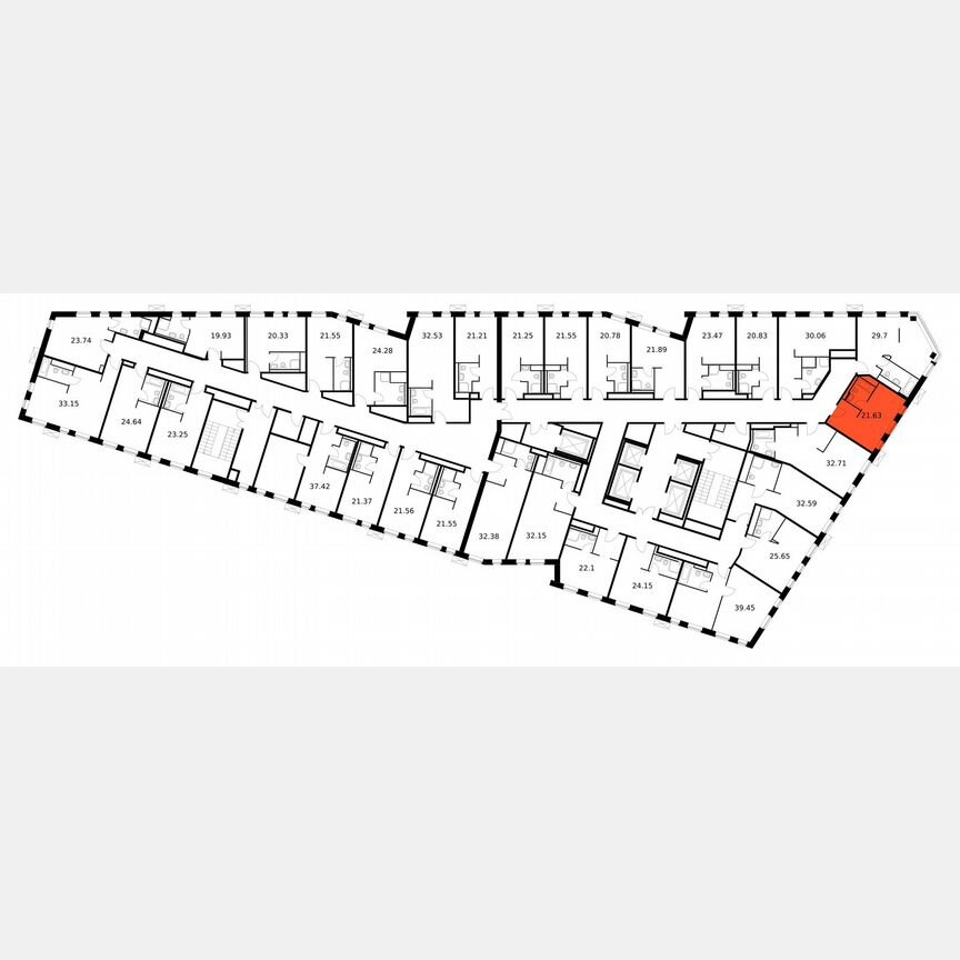 Апартаменты-студия, 21,6 м², 14/15 эт.