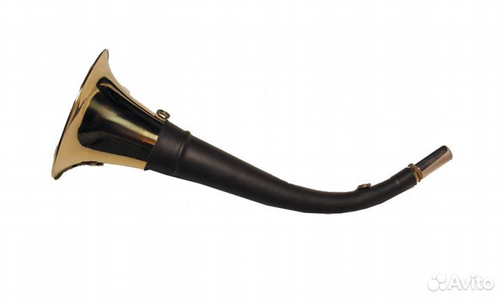 Горн охотничий (кожаная отделка) 50 см (50roundbr)