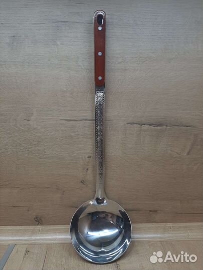 Шумовка Половник с деревянной ручкой 45см