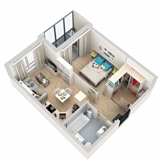 1-к. квартира, 43,5 м², 16/16 эт.