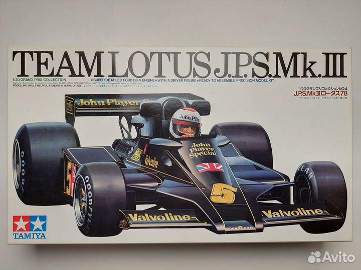 Сборная модель 1/20 Tamiya Lotus JPS Mk III 1977