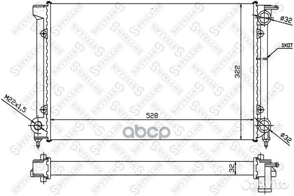 10-25000-SX радиатор системы охлаждения VW Gol