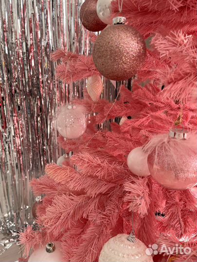 Елка искусственная розовая бу