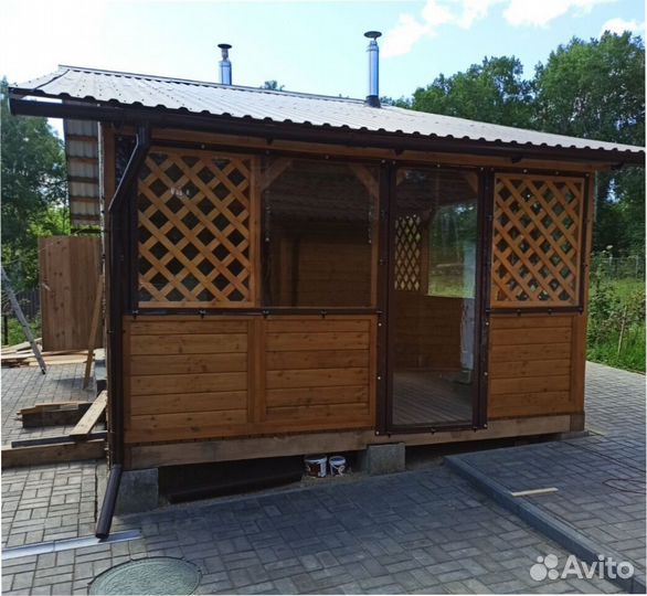 Мягкие гибкие окна шторы пвх для беседки