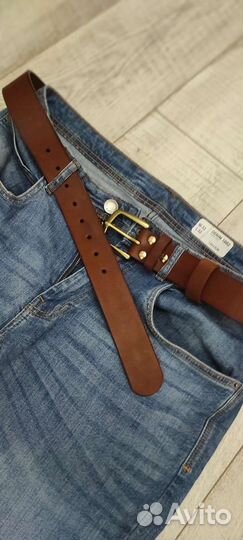 Мужской кожаный ремень ручной работы