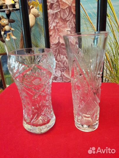 Хрустальные вазы, петушки зик