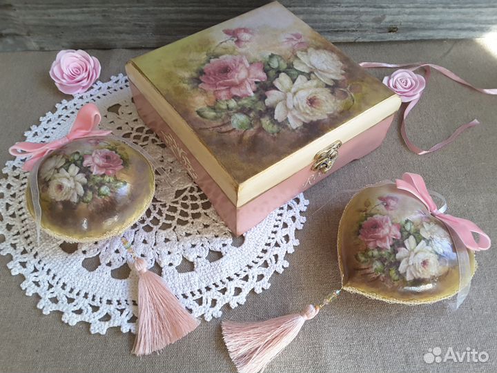 Набор подвесок в шкатулке интерьерное украшение