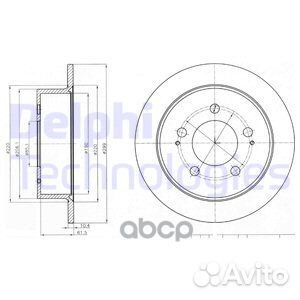 Диск торм. зад.299x10 5 отв. ssang yong Actyo