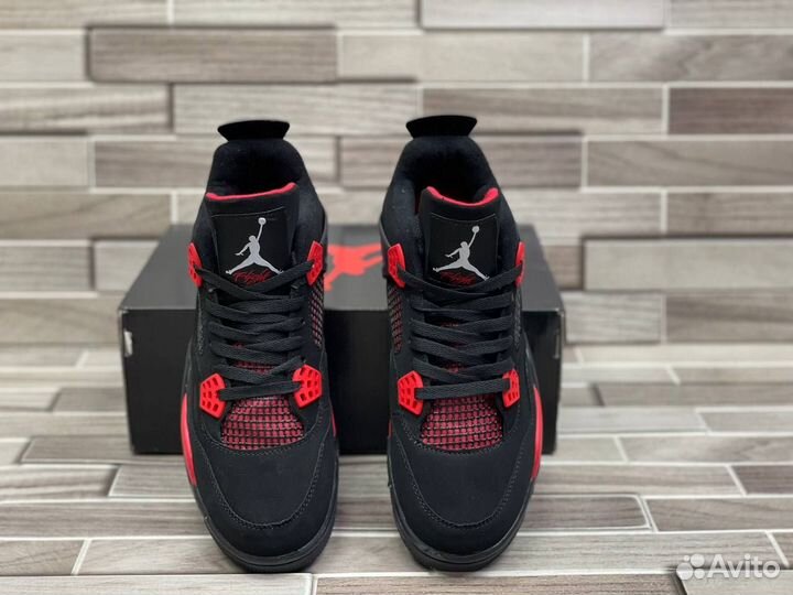 Кроссовки Air Jordan 4 Red Thunder (36-45)