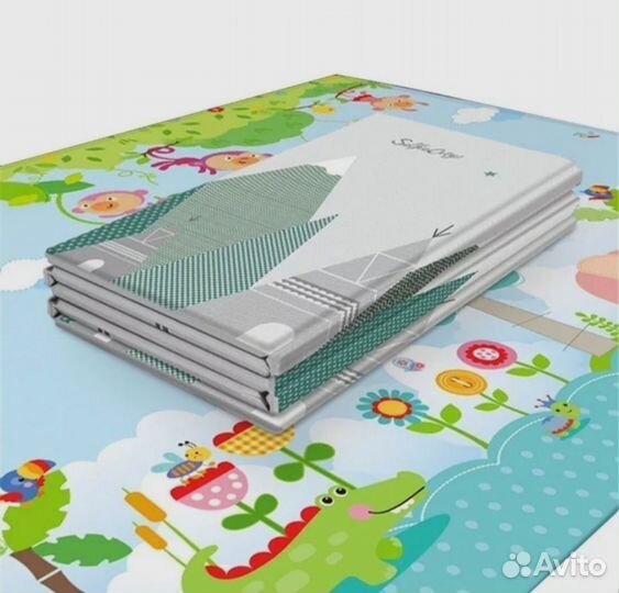 Коврик детский игровой складной двусторонний