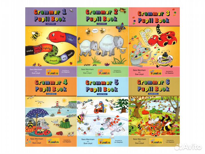 Jolly Phonics Grammar Pupil Book 1, 2, 3, 4, 5, 6
