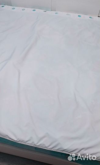 Штора для ванной тканевая на люверсах