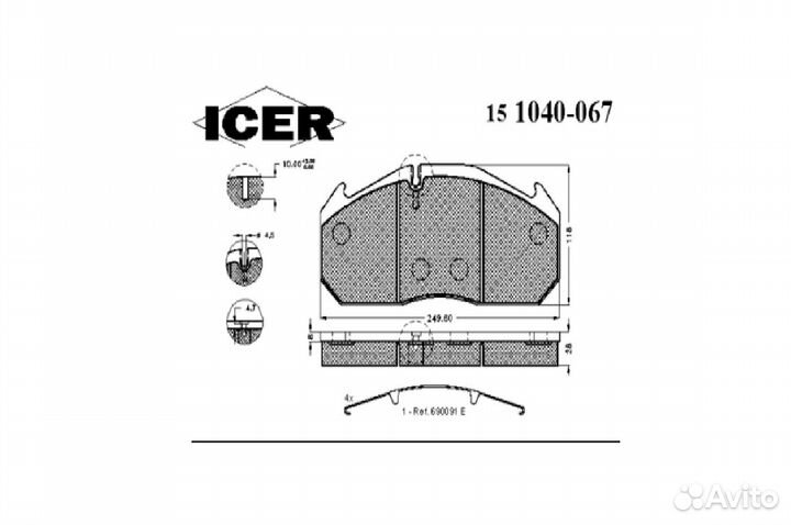 Колодки тормозные 29030 / 29113 MAN F90/F2000/TG-A