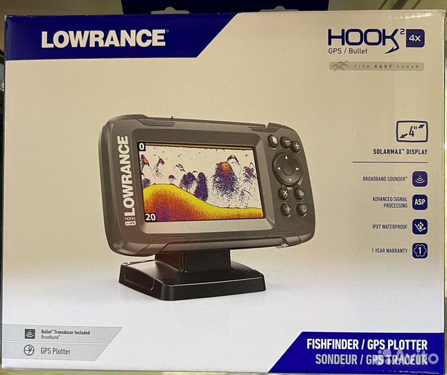 Эхолот lowrance Hook 2 4x gps bullet