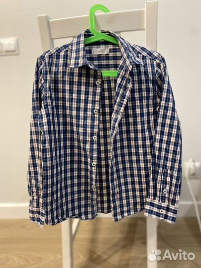 Рубашка в клетку Mango kids 128