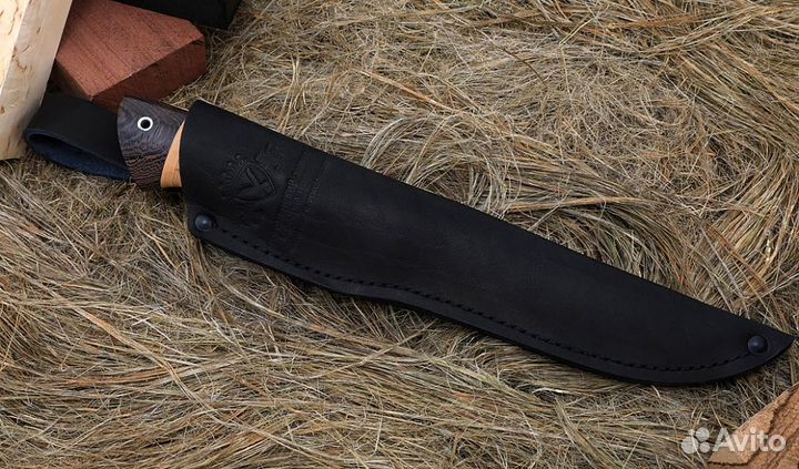 Нож Крот-2 сталь Р18, рукоять береста