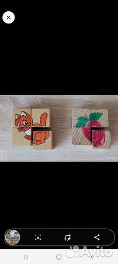 Сортер, кубики деревянные, пазл дерево новый