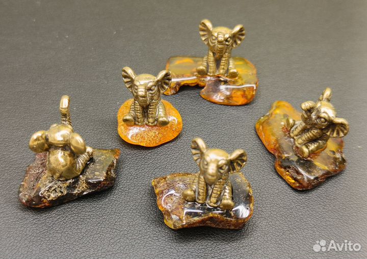 Фигурка статуэтка бронза янтарь мини разные