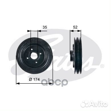 TVD1124 шкив коленвала Mitsubishi Pajero/Mont