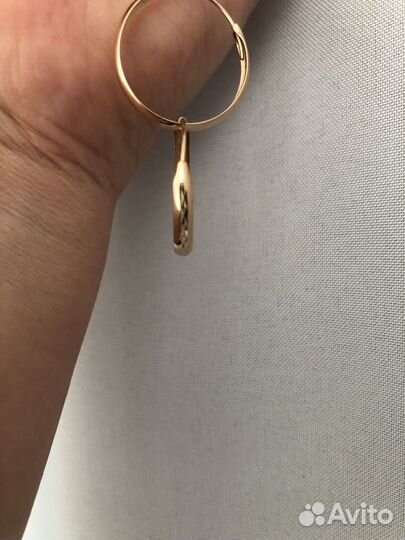 Золотые серьги кольца