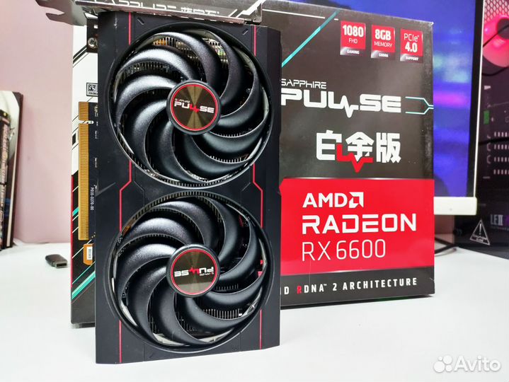 Sapphire RX 6600 pulse 8Gb (+гарантия 3 месяца)
