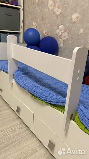 Бортик в кроватку деревянный