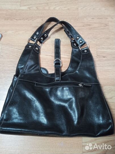 Сумка женская натуральная кожа черная